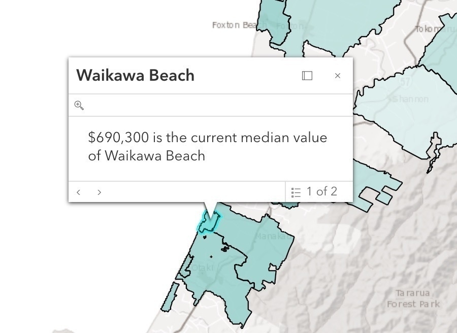 The current median house value at Waikawa Beach in February 2024 is $690,300.
